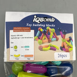 IQBOMB Toy Building Blocks – 26-Piece ABS Resin Set, Various Shapes & Sizes, Safe for Ages 1+, Creative Playset for Toddlers