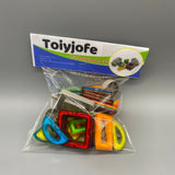 Toiyjofe Toy Building Blocks, 30 Pieces, Multi-Color, Made from ABS Plastic + Permanent Magnets