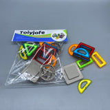 Toiyjofe Toy Building Blocks, 30 Pieces, Multi-Color, Made from ABS Plastic + Permanent Magnets