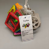 Toyffun Toy Construction Blocks - 30 Multicolored Pieces, ABS Plastic with Permanent Magnets