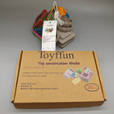 Toyffun Toy Construction Blocks - 30 Multicolored Pieces, ABS Plastic with Permanent Magnets