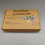 Toyffun Toy Construction Blocks - 30 Multicolored Pieces, ABS Plastic with Permanent Magnets