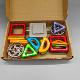 Toyffun Toy Construction Blocks - 30 Multicolored Pieces, ABS Plastic with Permanent Magnets