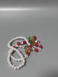 iHonRock Toy Jewelry, 2 Strands with Enamel-Coated Beads, Fun and Safe Play Accessories for Kids