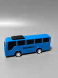 Morphjimu Toy Models – Realistic Blue Bus with Pull-Back Function, 12.5×5×3.3cm, Durable & Fun for Kids