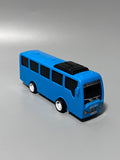 Morphjimu Toy Models – Realistic Blue Bus with Pull-Back Function, 12.5×5×3.3cm, Durable & Fun for Kids