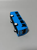 Morphjimu Toy Models – Realistic Blue Bus with Pull-Back Function, 12.5×5×3.3cm, Durable & Fun for Kids