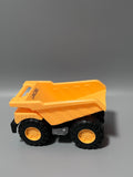 LAKOBIL Toy Vehicles, 22.4×20cm Durable ABS Dump Truck, Realistic Yellow Design