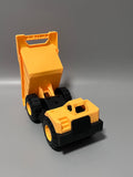 LAKOBIL Toy Vehicles, 22.4×20cm Durable ABS Dump Truck, Realistic Yellow Design