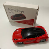 Movie Props Toy Vehicle, Red Sports Car, Plastic Material, 18 x 7.5 x 4 cm