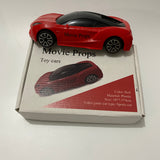 Movie Props Toy Vehicle, Red Sports Car, Plastic Material, 18 x 7.5 x 4 cm