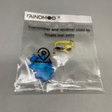 FAINDMOO Transmitter and receiver used to locate lost pets, 12.8" Yellow Polyester Collar with Soft Gel Protective Case, ABS Tracker to Prevent Lost Pets