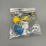 FAINDMOO Transmitter and receiver used to locate lost pets, 12.8" Yellow Polyester Collar with Soft Gel Protective Case, ABS Tracker to Prevent Lost Pets