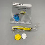 FAINDMOO Transmitter and receiver used to locate lost pets, 12.8" Yellow Polyester Collar with Soft Gel Protective Case, ABS Tracker to Prevent Lost Pets