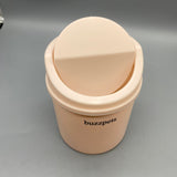 buzzpets Trash containers for household use, 13.5x13.5x16.8cm, Pink PE Material, Compact and Durable for Home and Office Use