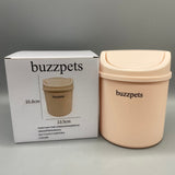 buzzpets Trash containers for household use, 13.5x13.5x16.8cm, Pink PE Material, Compact and Durable for Home and Office Use