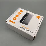 USB Charger with 4 PD & 4 QC Ports, Fast Charging for USB-A & USB-C Devices, 100-240V Input, Compatible with Laptops, Smartphones, Tablets – ABS+PC Material