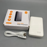 USB Charger with 4 PD & 4 QC Ports, Fast Charging for USB-A & USB-C Devices, 100-240V Input, Compatible with Laptops, Smartphones, Tablets – ABS+PC Material