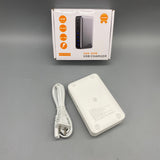 USB Charger with 4 PD & 4 QC Ports, Fast Charging for USB-A & USB-C Devices, 100-240V Input, Compatible with Laptops, Smartphones, Tablets – ABS+PC Material