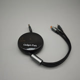 Gadget-Park USB Cables – 100W Fast Charging, Retractable, 3-in-1 for iPhone/Micro USB/Type-C, 100cm, Durable ABS & Aluminum Alloy