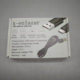x-enlazar USB Cable for Cellphones – 1.5m PVC Charging & Data Transfer Cable, 4.0mm Thick, Durable & Fast, 1-Year Warranty
