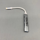 YDXZBC USB Hub, Aluminum Alloy, Plug-and-Play, Compact & Portable, No Drivers Needed, White, 9x1.7cm