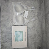 SensualGlow Underwear - Front Closure Design, Wireless Support & Elegant Lace Trim Push Up Bra for Daily Wear, Natural Lift & Seamless Comfort; Perfect for Modern Women, Post-Surgical Recovery & All-Day Ease; Light Grey