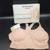 Rumiukoi Underwear - Adjustable Seamless Design, Zero Pressure & All-Day Comfort Wireless Bra for Daily Wear, Yoga Sessions & Sleeping; Perfect for Modern Women, Fitness Enthusiasts & Sensitive Skin; Soft Pink, Size M