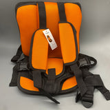Tupiue Vehicle Booster Seat for Children, Universal Fit for 0-12 Years, Soft Eco-Friendly Fabric, Safety Belt Installation, Orange & Black