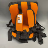 Tupiue Vehicle Booster Seat for Children, Universal Fit for 0-12 Years, Soft Eco-Friendly Fabric, Safety Belt Installation, Orange & Black