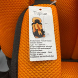 Tupiue Vehicle Booster Seat for Children, Universal Fit for 0-12 Years, Soft Eco-Friendly Fabric, Safety Belt Installation, Orange & Black