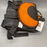 Tupiue Vehicle Booster Seat for Children, Universal Fit for 0-12 Years, Soft Eco-Friendly Fabric, Safety Belt Installation, Orange & Black