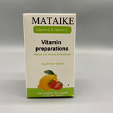 MATAIKE Vitamin preparations, Skin Health, Energy Boost, and Eye Health, 4-17 Years, Adults, Pregnant & Breastfeeding, 60 Tablets