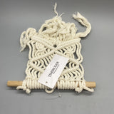 TIMIBUGER Wall Hangings of textile - 7.9x13.8x0.79 Inches, White Cotton Textile Decor