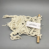TIMIBUGER Wall Hangings of textile - 7.9x13.8x0.79 Inches, White Cotton Textile Decor