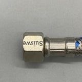 Suiswe Watering Hose, 25cm, 20mm to 7.8mm Connector, PEX Inner Tube, Stainless Steel Wire Outer Tube