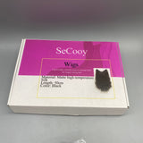 SeCooy Wigs, Black Curly Wig, 50cm Matte High-Temperature Silk, Natural-Looking, Heat-Resistant, Stylish Long Curly Hair for Women