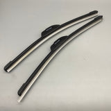 HOOTGlRL Windshield Wiper Blades, 40cm Universal U-Type Frameless Wiper, Fits 99% of Cars, Black