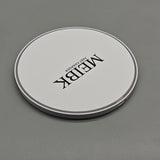 MEIBK Wireless Chargers – 30W Fast Charging Pad, Trickle Charge Mode, Compact 100×6mm Design, Sleek White Finish, Compatible with Qi-Enabled Devices