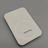 Ploomen Wireless Charger - One-Touch Charging, Strong Magnetic Absorption, Safe Charging, 5000mAh, 102×70×11.6mm, 131g, White
