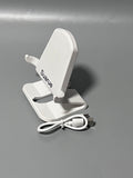 Suarue Wireless charging stands for smartphones, 5-15W Fast Charger, Horizontal & Vertical Charging, ABS Material, White