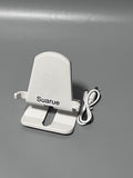 Suarue Wireless charging stands for smartphones, 5-15W Fast Charger, Horizontal & Vertical Charging, ABS Material, White