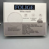 FOLIGE Wire Mesh, 28cm Stainless Steel, 4mm Outer Wire, 1.4mm Inner Wire, 1.1-1.3cm Spacing, Durable and Lightweight