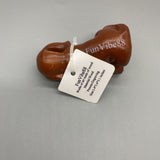 FunVibe88 Works of Art Made of Wood - Hand-Carved Wooden Dog Sculpture, Brown, 1.4x1.6x3.1 Inches