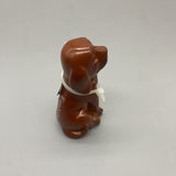 FunVibe88 Works of Art Made of Wood - Hand-Carved Wooden Dog Sculpture, Brown, 1.4x1.6x3.1 Inches
