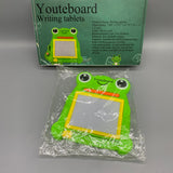Youteboard Writing Tablets for Kids, Cute Frog Shape, 7.09×5.91×0.79 Inches, Eco-Friendly Plastic, Multicolor