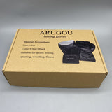 ARUGOU Boxing Gloves - 14oz Black & White PU for Boxing, Wrestling, Fitness Training
