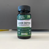 GREEN ORIGIN Liver Detox Dietary Supplement - Milk Thistle Extract, Promotes Liver Function, 3000mg, 60 Tablets