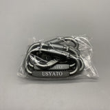 USYATO Carabiners of Metal - Aluminum Alloy D-Shaped with Nut, 8x2.5cm, Smooth Surface, High Hardness, Secure and Easy Installation