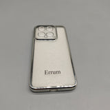 Errum Cell Phone Cases for Xiaomi 14 – 6.36-Inch Full-Body Transparent Cover with Electroplated Edge, Shockproof Protection, Slim Fit Design